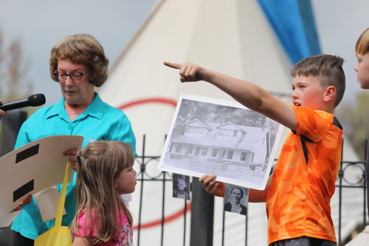 Shoshone rep, pioneer descendant join to rededicate Harrisville